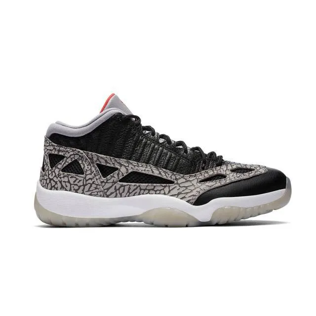 Nike air jordan 11 retro low ie (black cement/ black/ red/ w