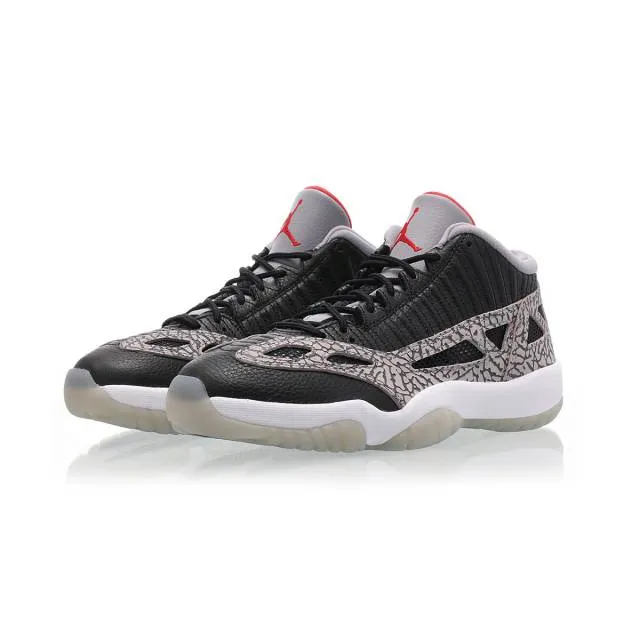 Nike air jordan 11 retro low ie (black cement/ black/ red/ w