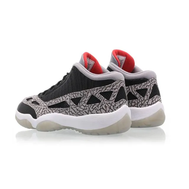 Nike air jordan 11 retro low ie (black cement/ black/ red/ w