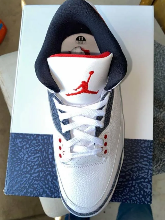 Nike air jordan 3 se denim white fire red black cz6431-100 s