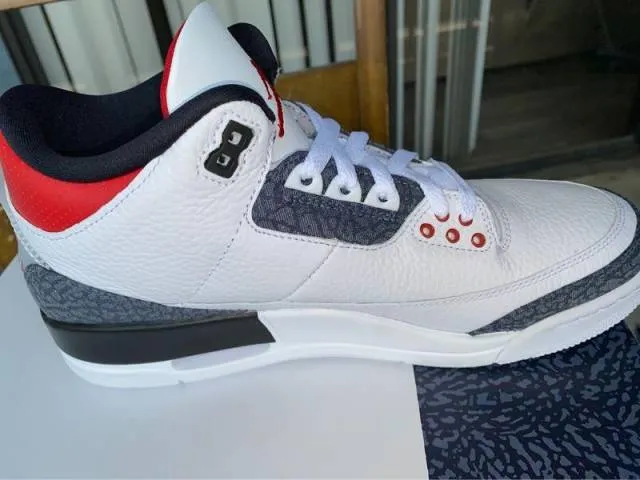 Nike air jordan 3 se denim white fire red black cz6431-100 s