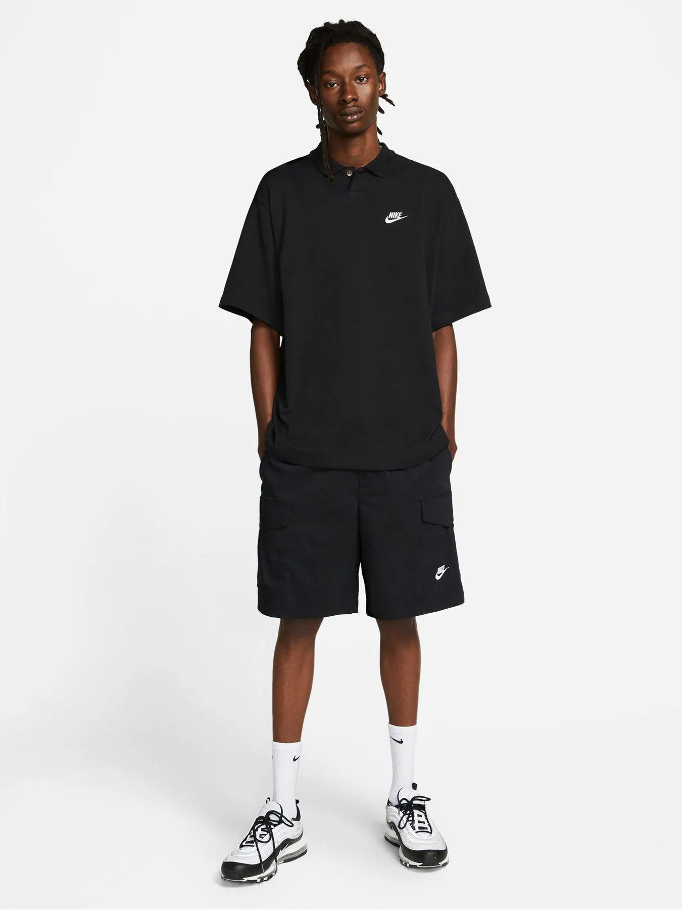 Nike Mens Club Polo - Black/White