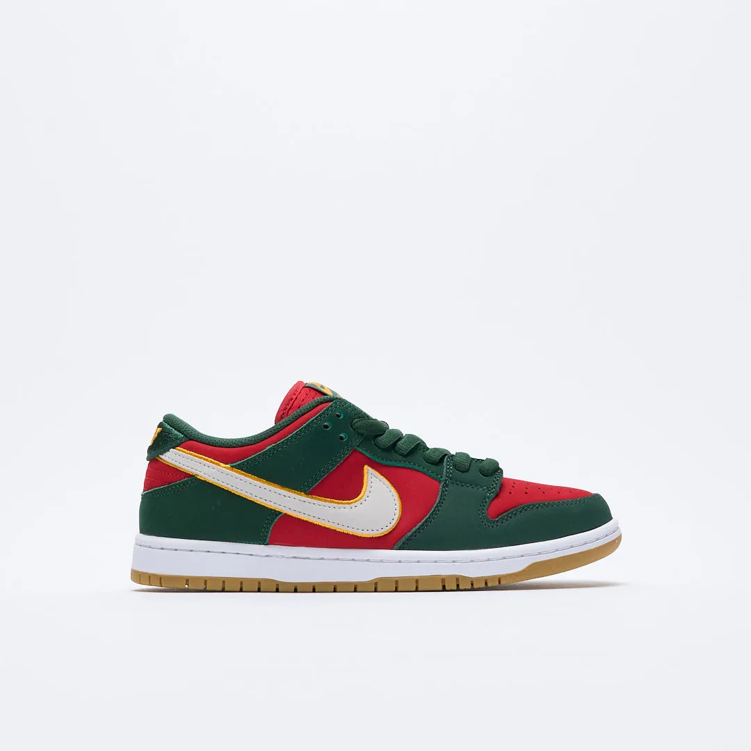 Nike SB - Dunk low Pro Premium Seattle Supersonics (Fir/White-University gold-fire red)