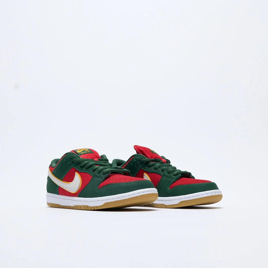 Nike SB - Dunk low Pro Premium Seattle Supersonics (Fir/White-University gold-fire red)