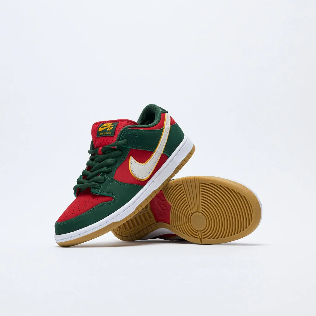 Nike SB - Dunk low Pro Premium Seattle Supersonics (Fir/White-University gold-fire red)