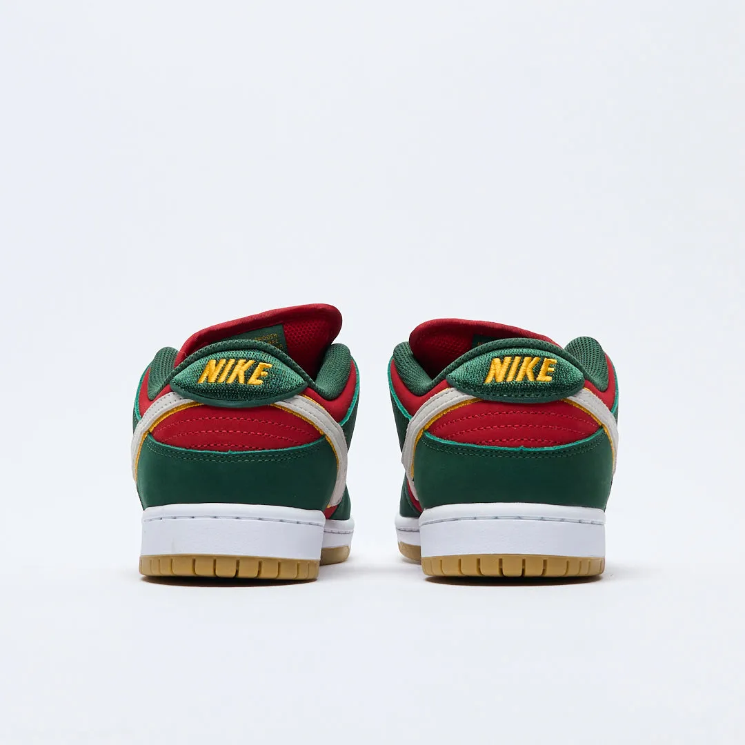 Nike SB - Dunk low Pro Premium Seattle Supersonics (Fir/White-University gold-fire red)