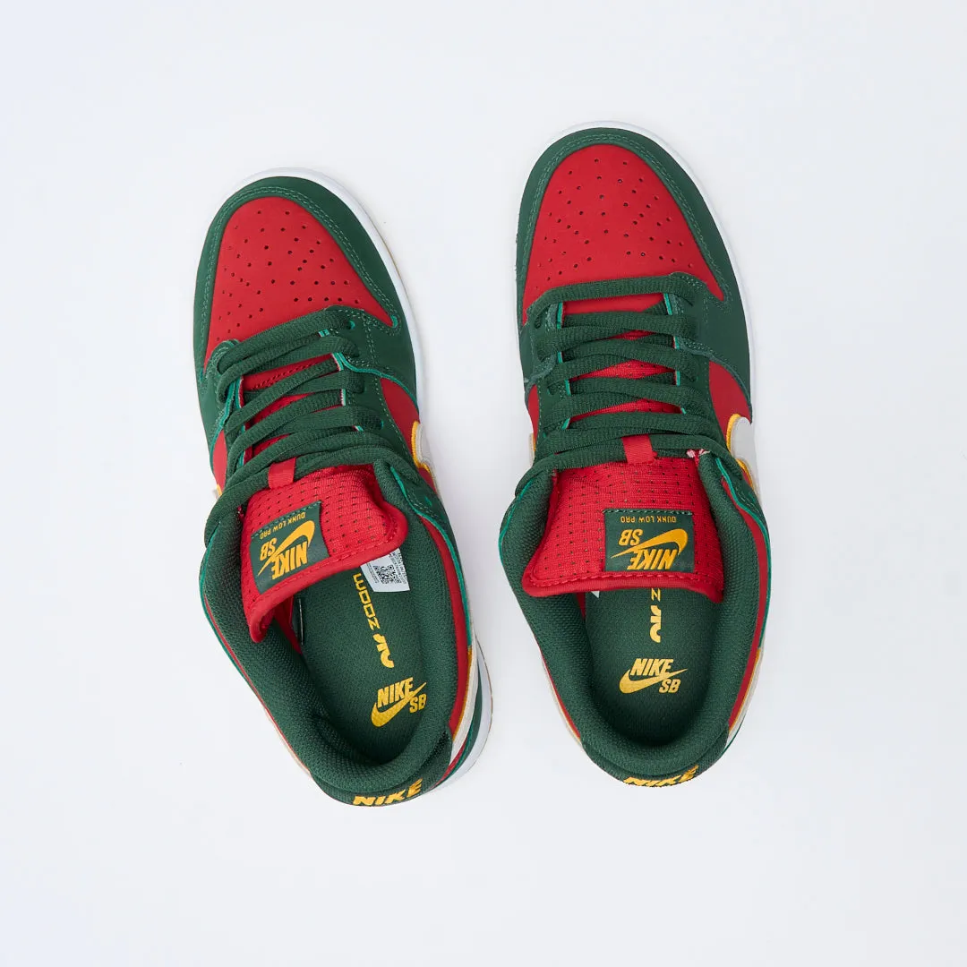 Nike SB - Dunk low Pro Premium Seattle Supersonics (Fir/White-University gold-fire red)