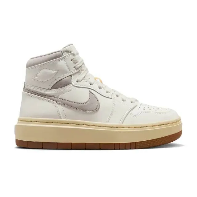 Nike women's air jordan 1 elevate high (college grey/ sail/ pale vanilla/ gum medium brown/ college