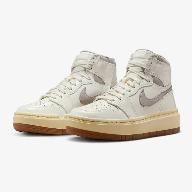 Nike women's air jordan 1 elevate high (college grey/ sail/ pale vanilla/ gum medium brown/ college