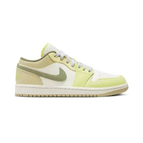 Nike women's air jordan 1 low (sail pale citron/ sail white/ oil green/ light lime green) sizes 6-10