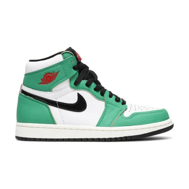 Nike women's air jordan 1 retro high og (lucky green/ white/ sail/ black/ red) sizes 6-10 db4612-300