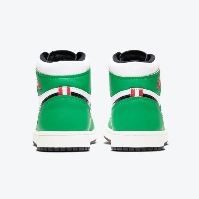 Nike women's air jordan 1 retro high og (lucky green/ white/ sail/ black/ red) sizes 6-10 db4612-300