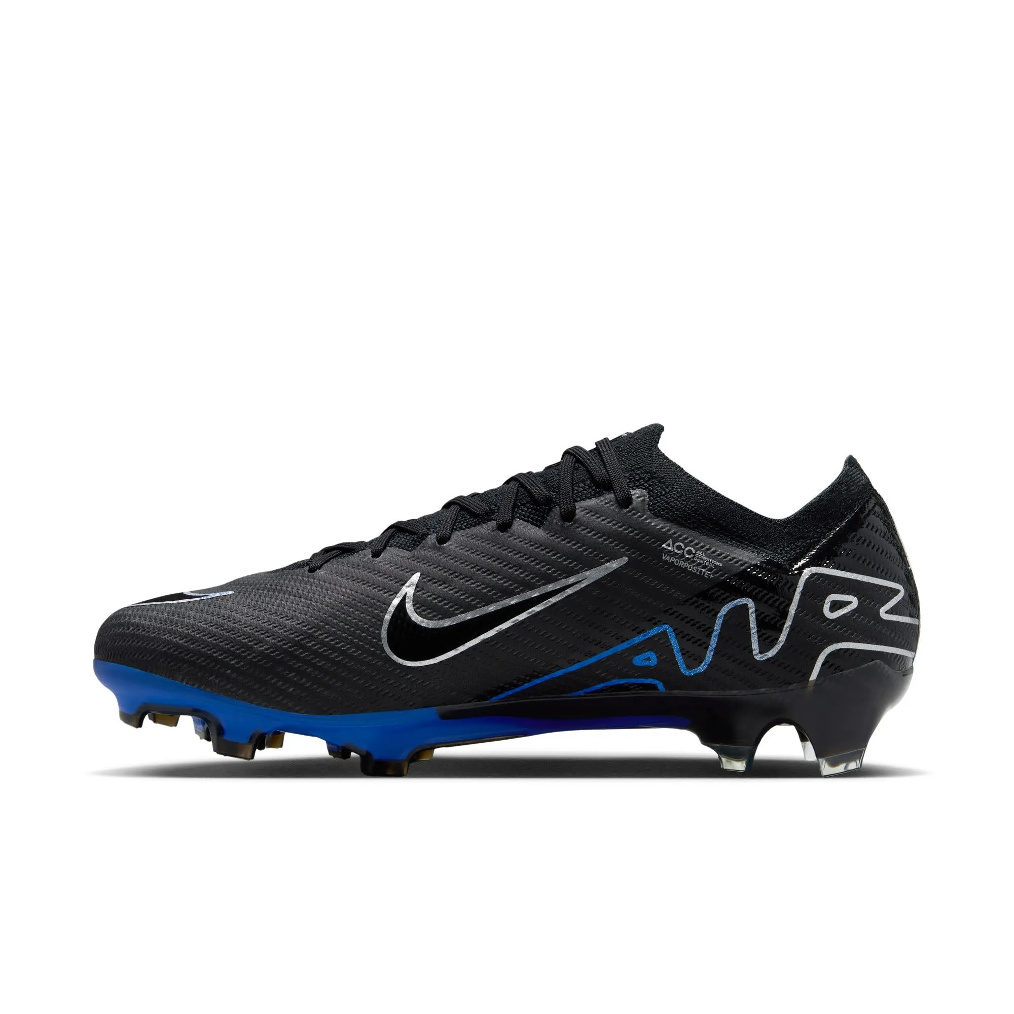 Nike Zoom Mercurial Vapor 15 Elite FG (Black/Blue)