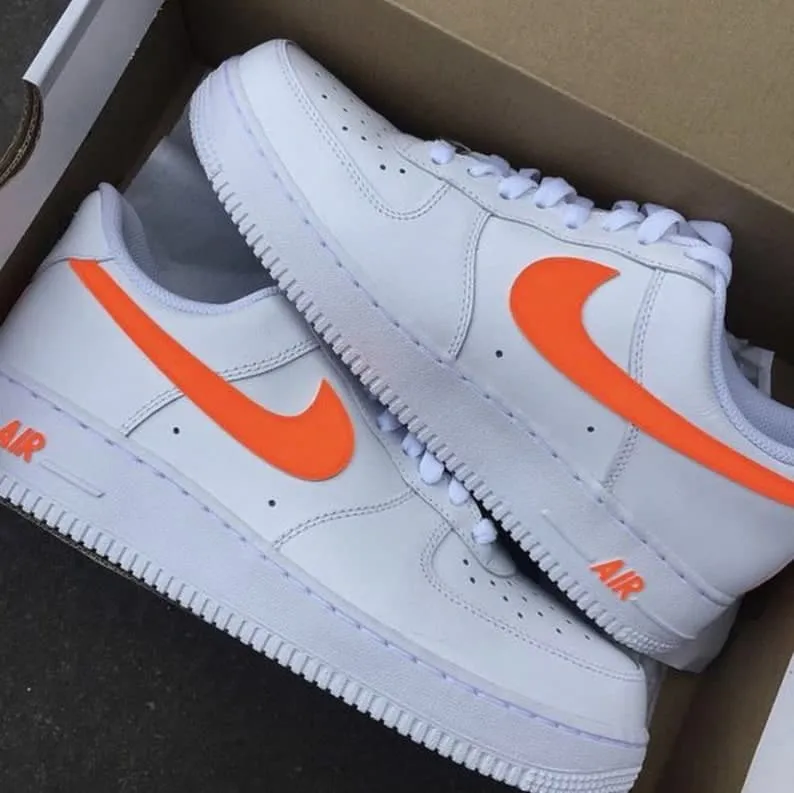 Orange Swoosh Custom Nike Air Force 1_s