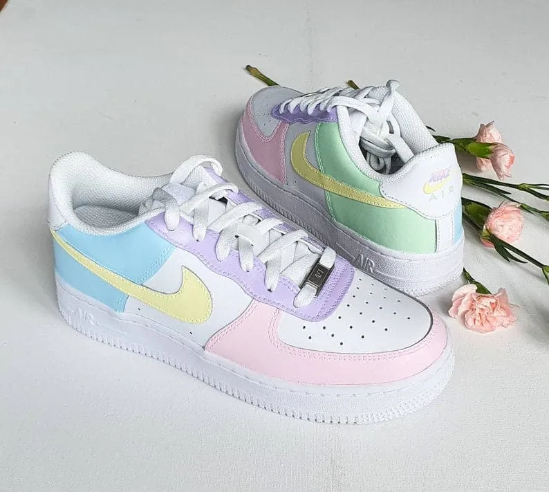 Pastel Colours Custom Nike Air Force 1 Hand-painted