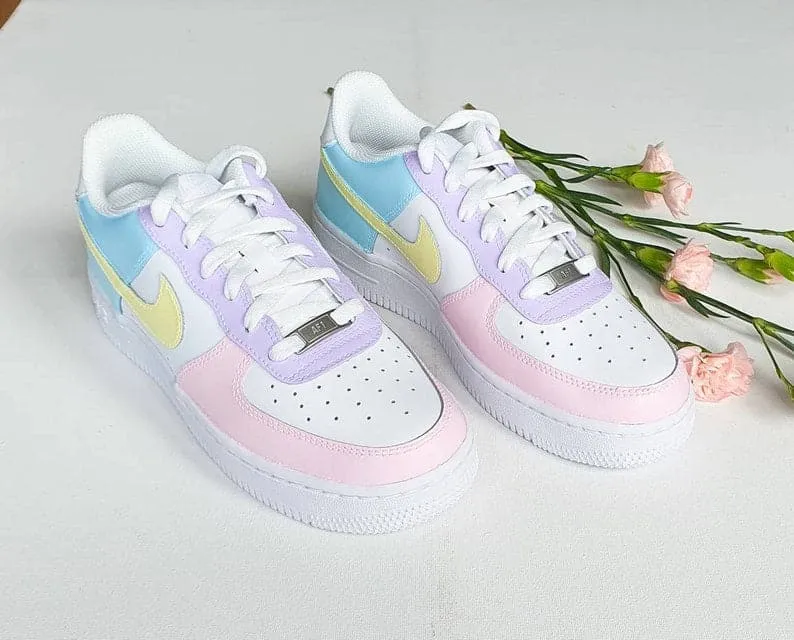 Pastel Colours Custom Nike Air Force 1 Hand-painted