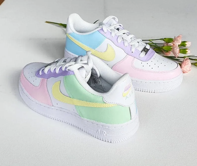 Pastel Colours Custom Nike Air Force 1 Hand-painted