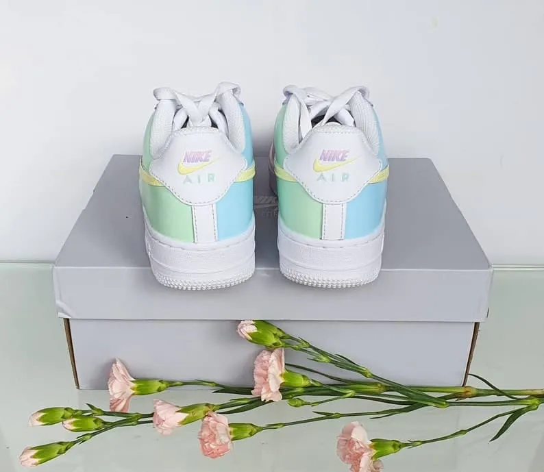 Pastel Colours Custom Nike Air Force 1 Hand-painted