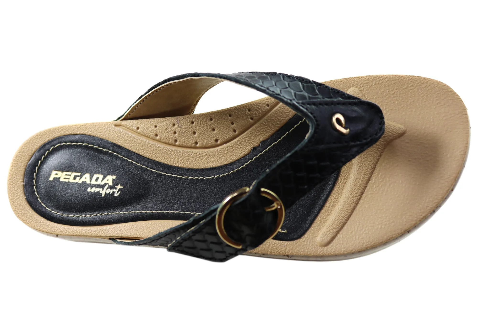 Pegada Explora Womens Comfort Leather Thongs Sandals Made In Brazil