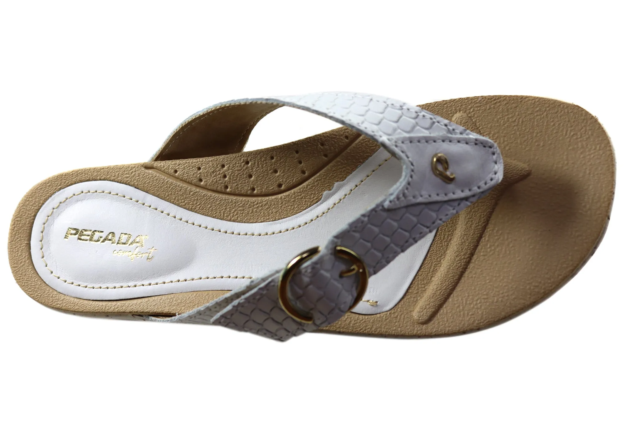 Pegada Explora Womens Comfort Leather Thongs Sandals Made In Brazil