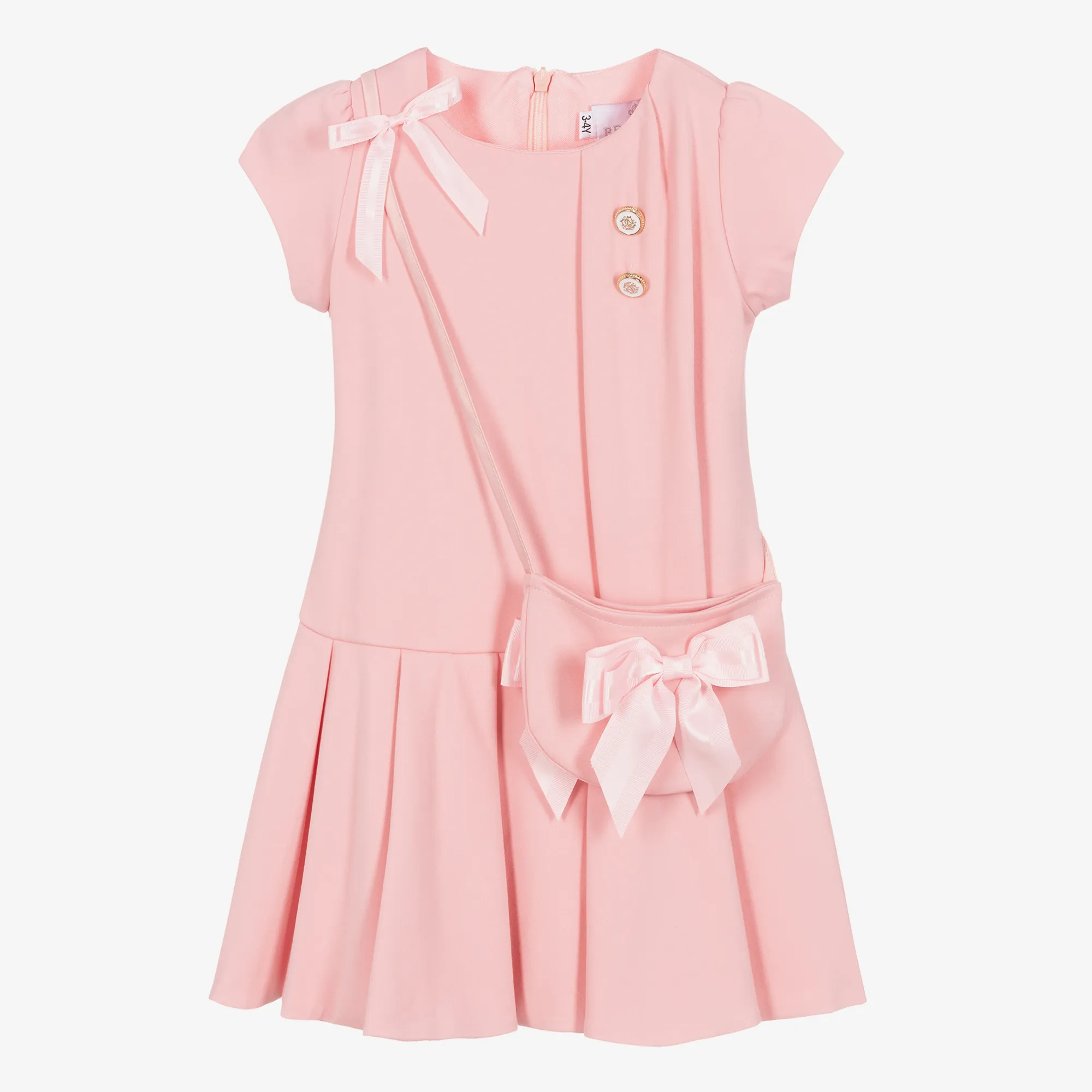 Pink Jersey Dress & Bag Set