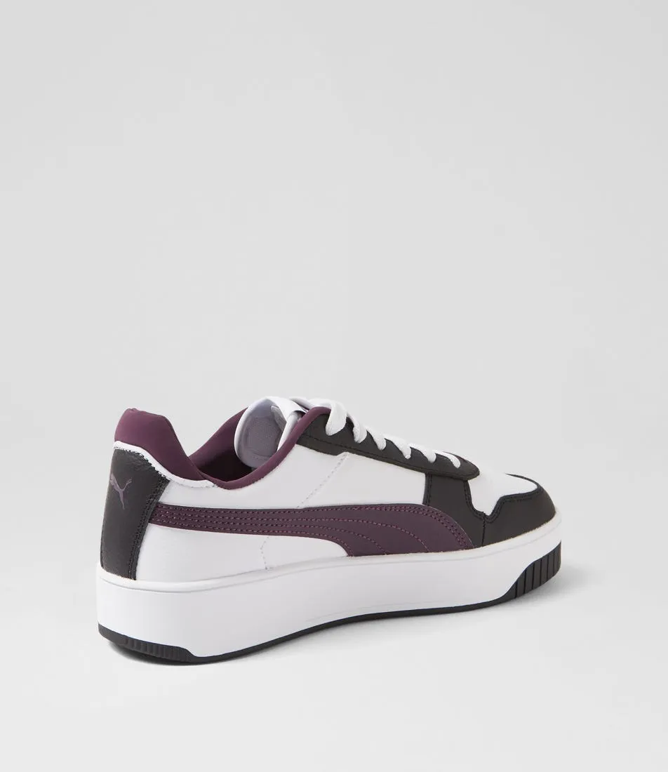 PUMA 389390 Carina Street White Midnight Plum Black Sneakers