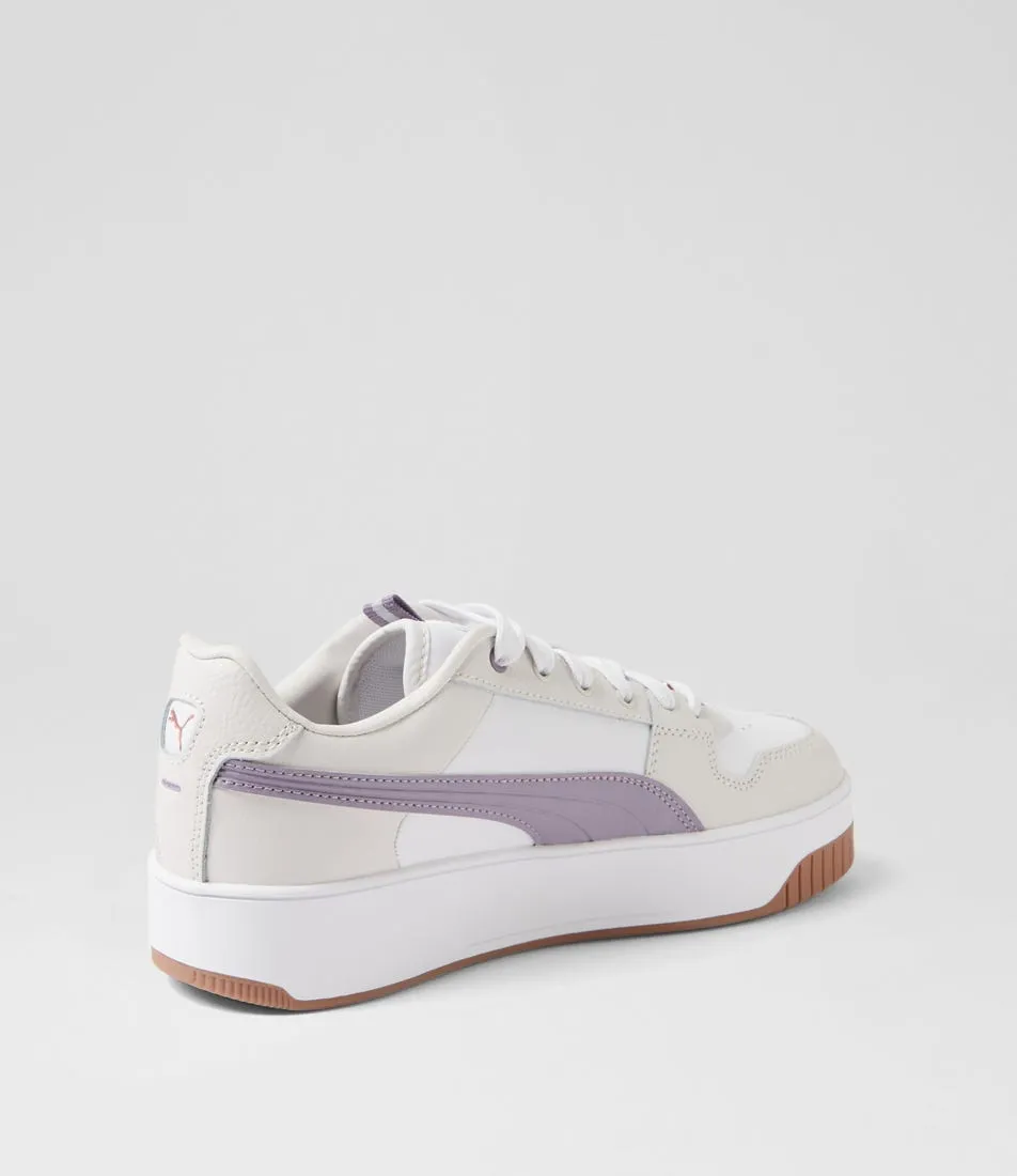 PUMA 397487 Carina Street Lux White Pale Plum Grey Sneakers