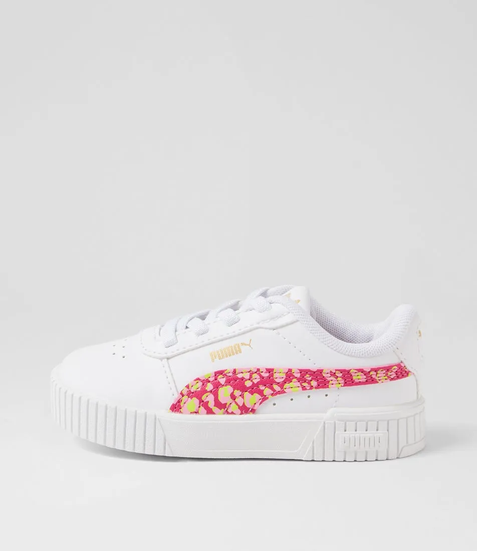 PUMA Carina 2 Animal Update Tot White Rose Gold Sneakers