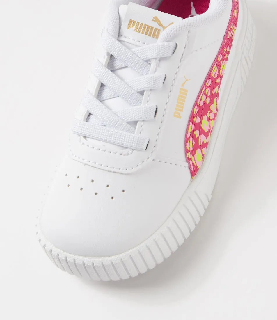 PUMA Carina 2 Animal Update Tot White Rose Gold Sneakers