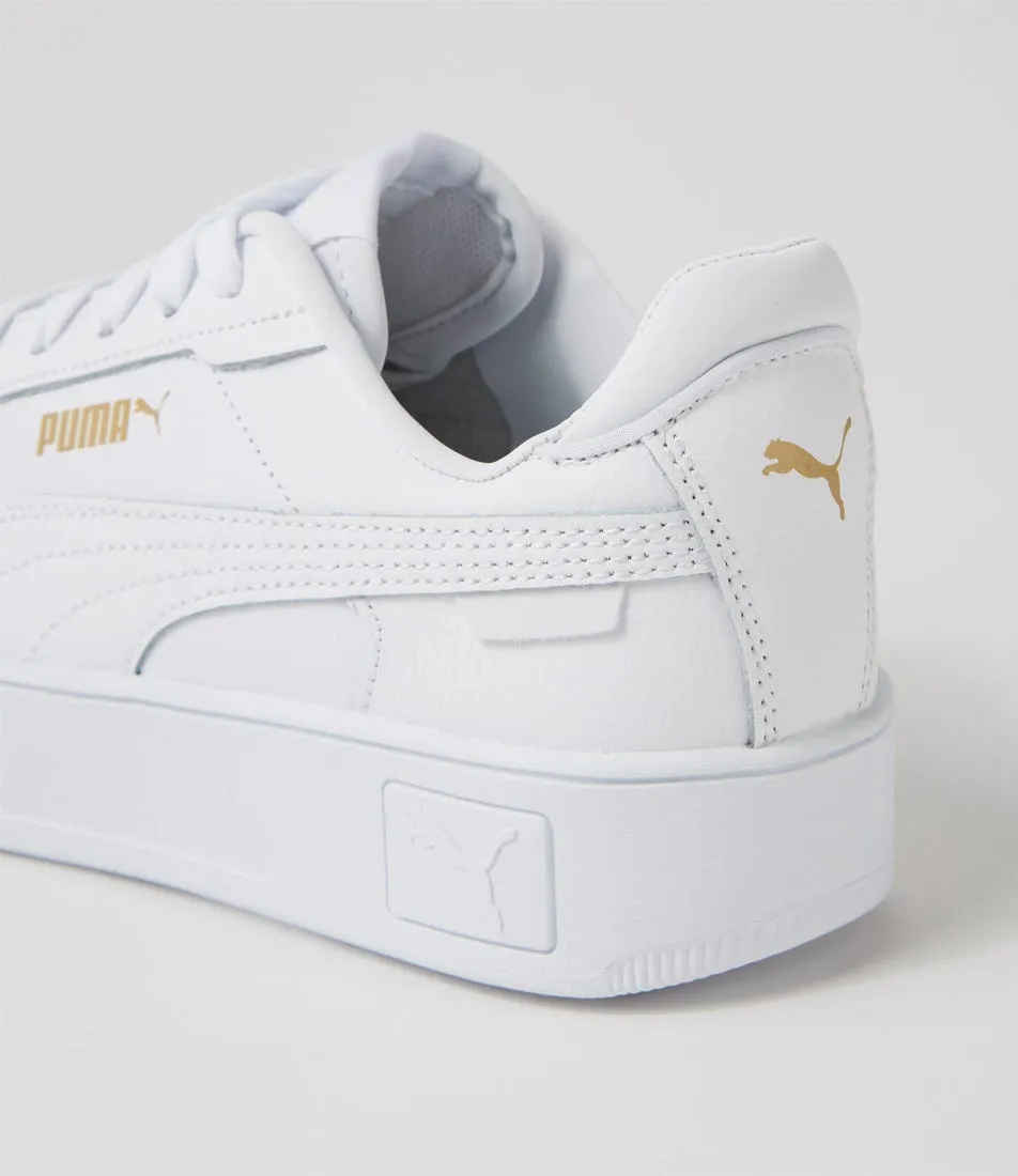 PUMA Carina Street W White Gold Leather Sneakers