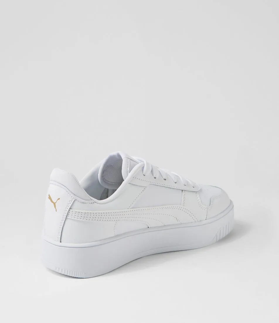 PUMA Carina Street W White Gold Leather Sneakers