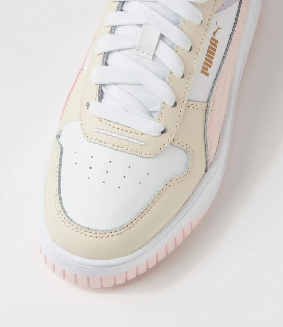 PUMA Carina Street W White Pink Alpine Snow Leather Sneakers