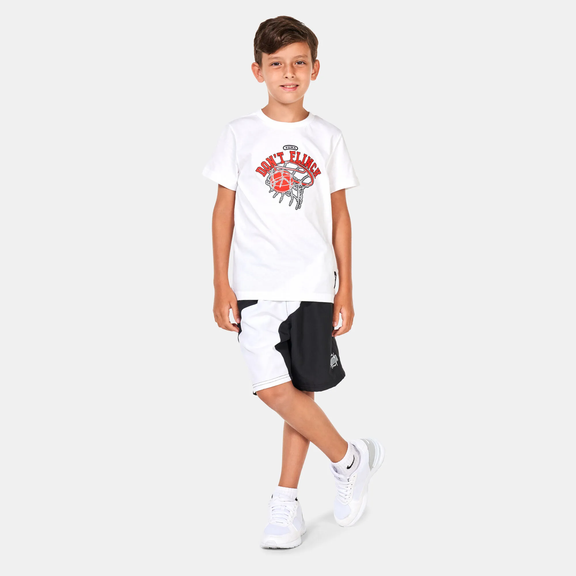 PUMA Kids' Clyde Basketball Graphic Shorts (Older Kids)