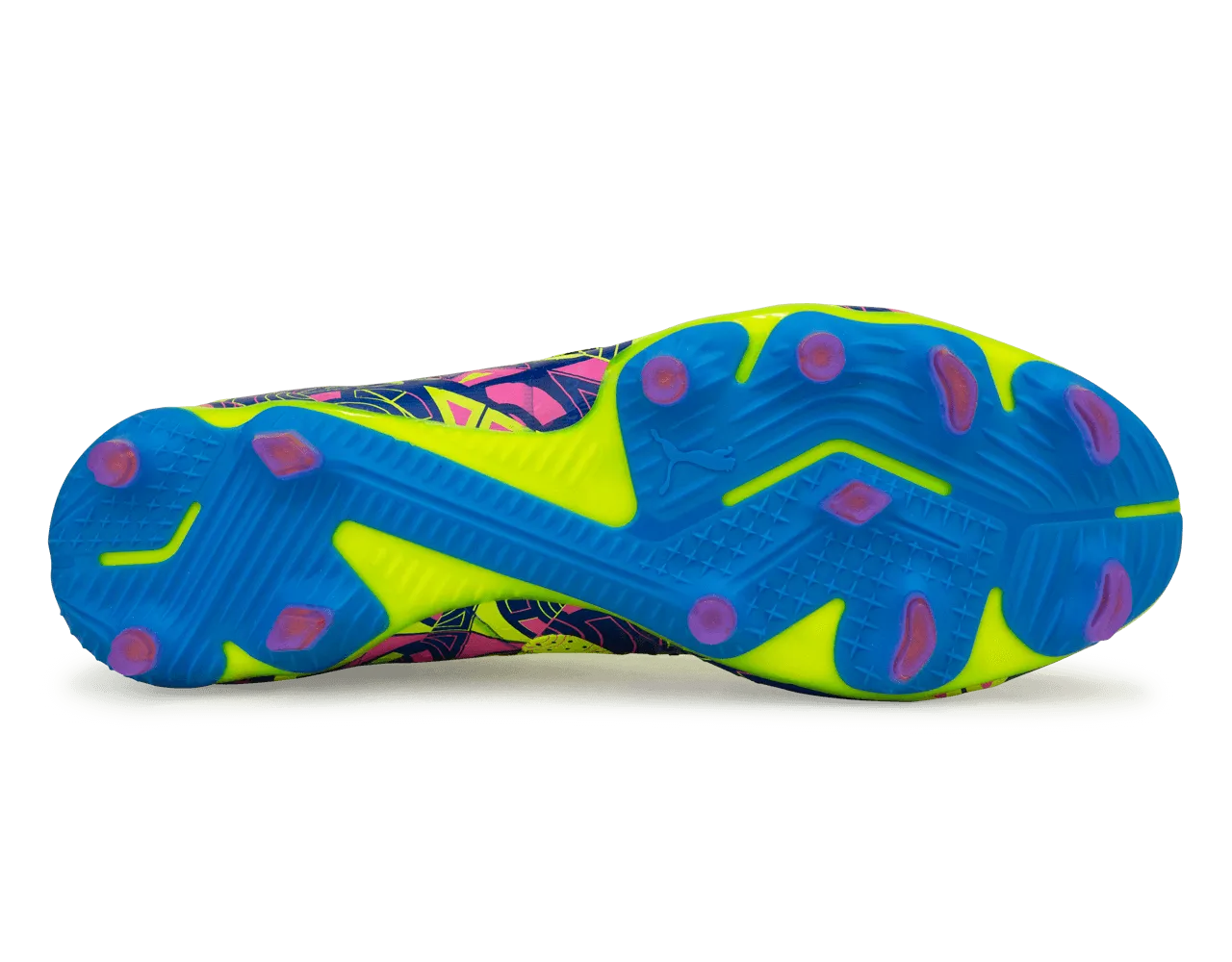 PUMA Men's Future Match Energy FG/AG Yellow/Blue/Pink