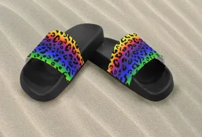 Rainbow Leopard Women's Slide Sandals