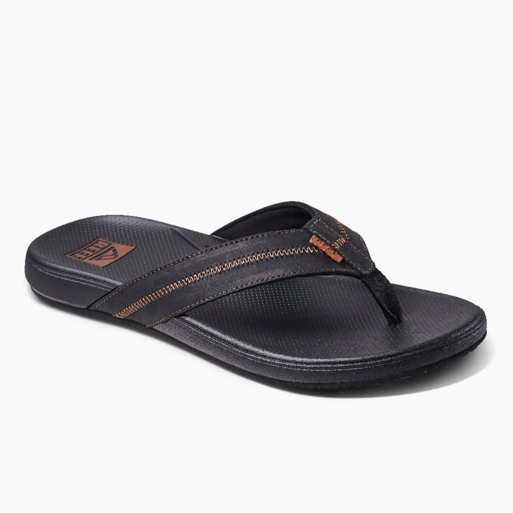 Reef Cushion Phantom 2.0 LE Mens Sandals Leather Strap - Black