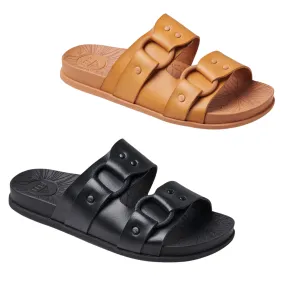 Reef Womens Cushion Vera Cruz Vegan Leather Slide Sandals