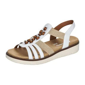 Remonte Women's White Sandals D2065-80 Synthetic Leather Spring Summer