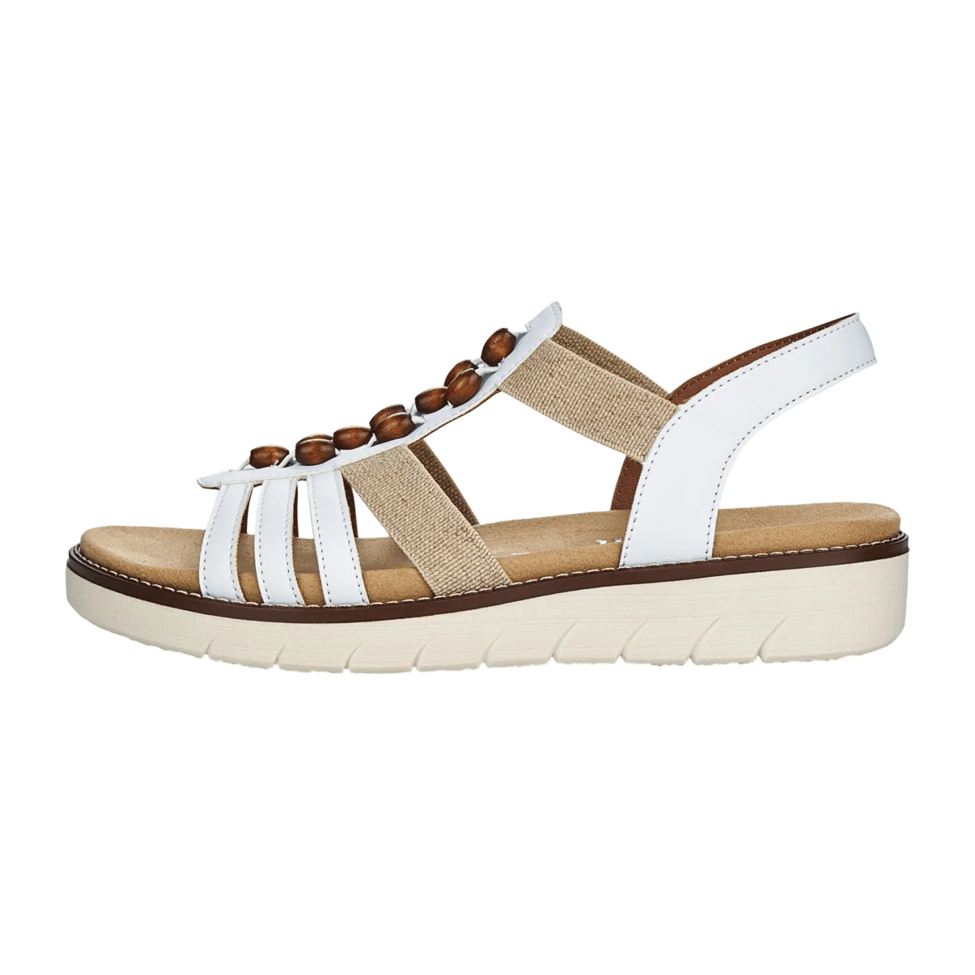 Remonte Women's White Sandals D2065-80 Synthetic Leather Spring Summer