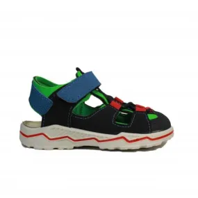 Ricosta Geru | See/Neongreen | Closed Toe | Children's Rip Tape Sandals