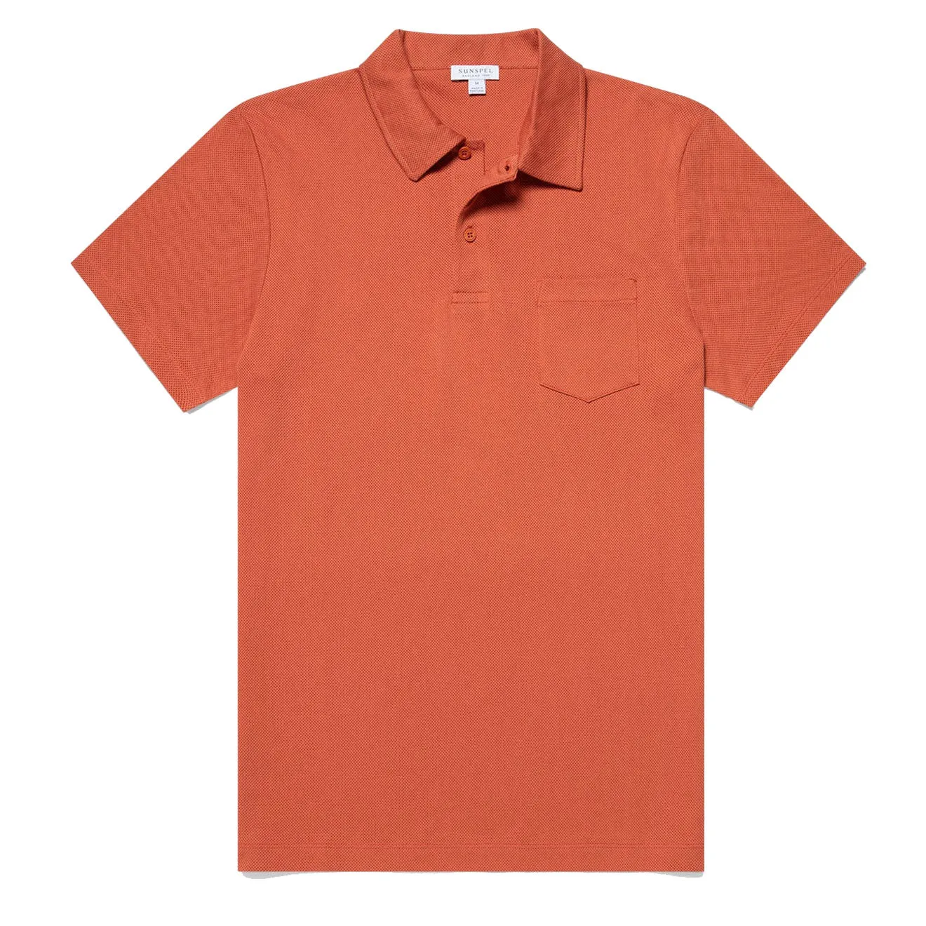 Sunspel Riviera Polo Shirt Burnt Sienna