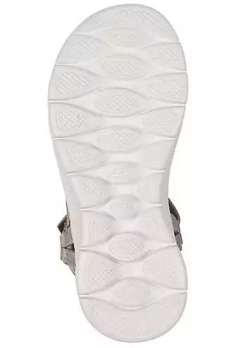 Taupe Go Walk Flex Sublime Sandals by Skechers | Look Again