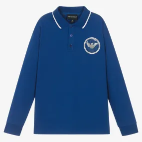 Teen Boys Blue Eagle Polo Shirt