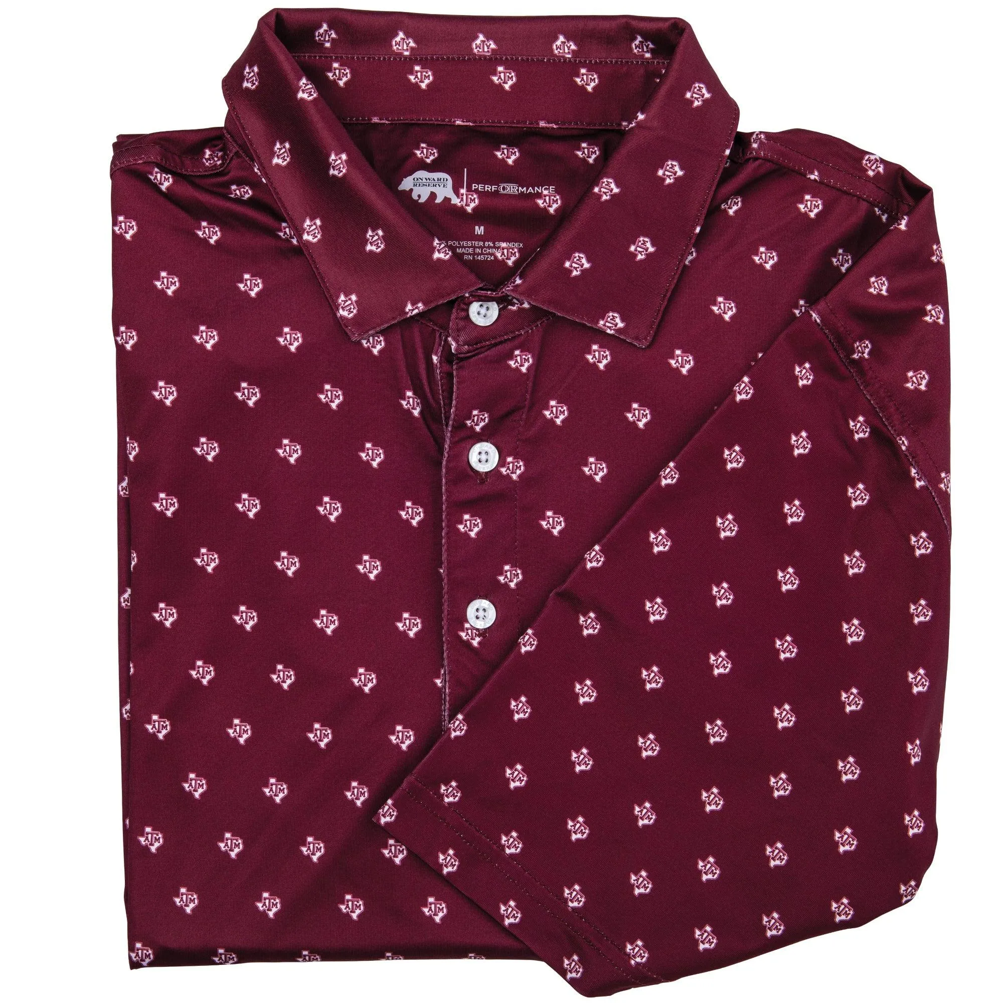 Texas A&M Printed Performance Polo