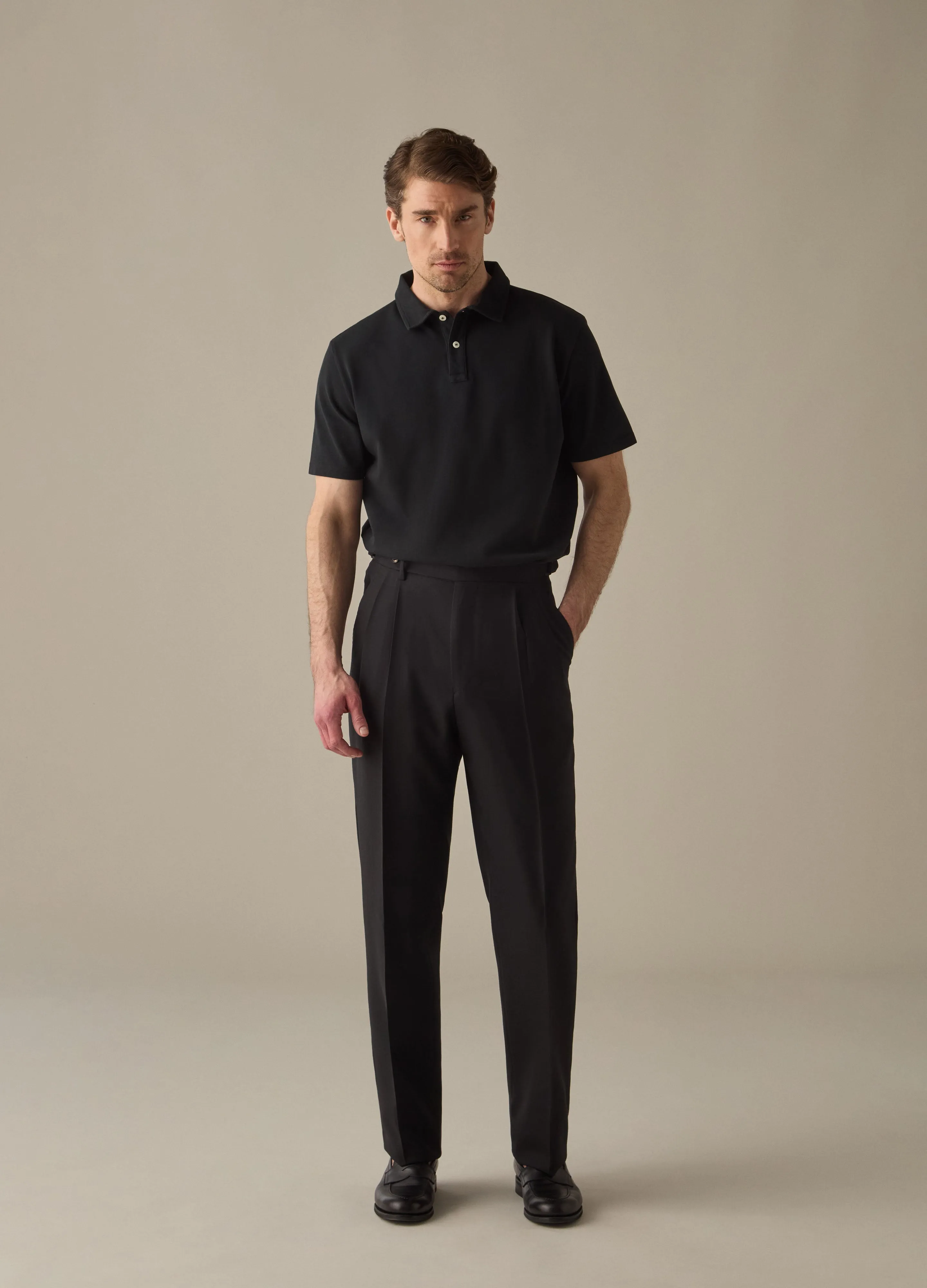 Torkel Short Sleeve Polo Shirt - Black