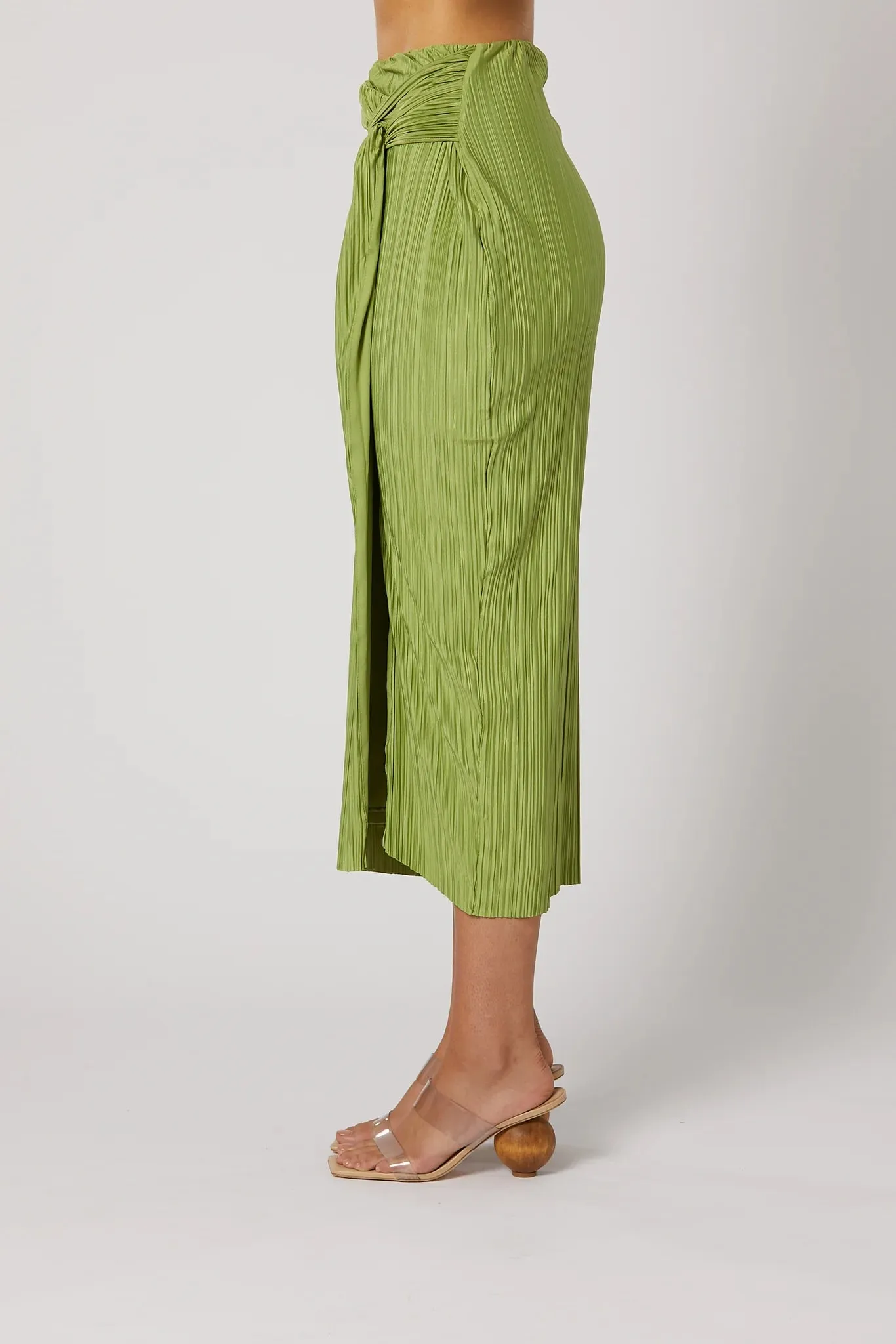 Winona Plisse Skirt - Green