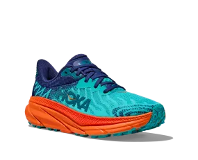 Women's Hoka Challenger 7 Color: Ceramic / Vibrant Orange