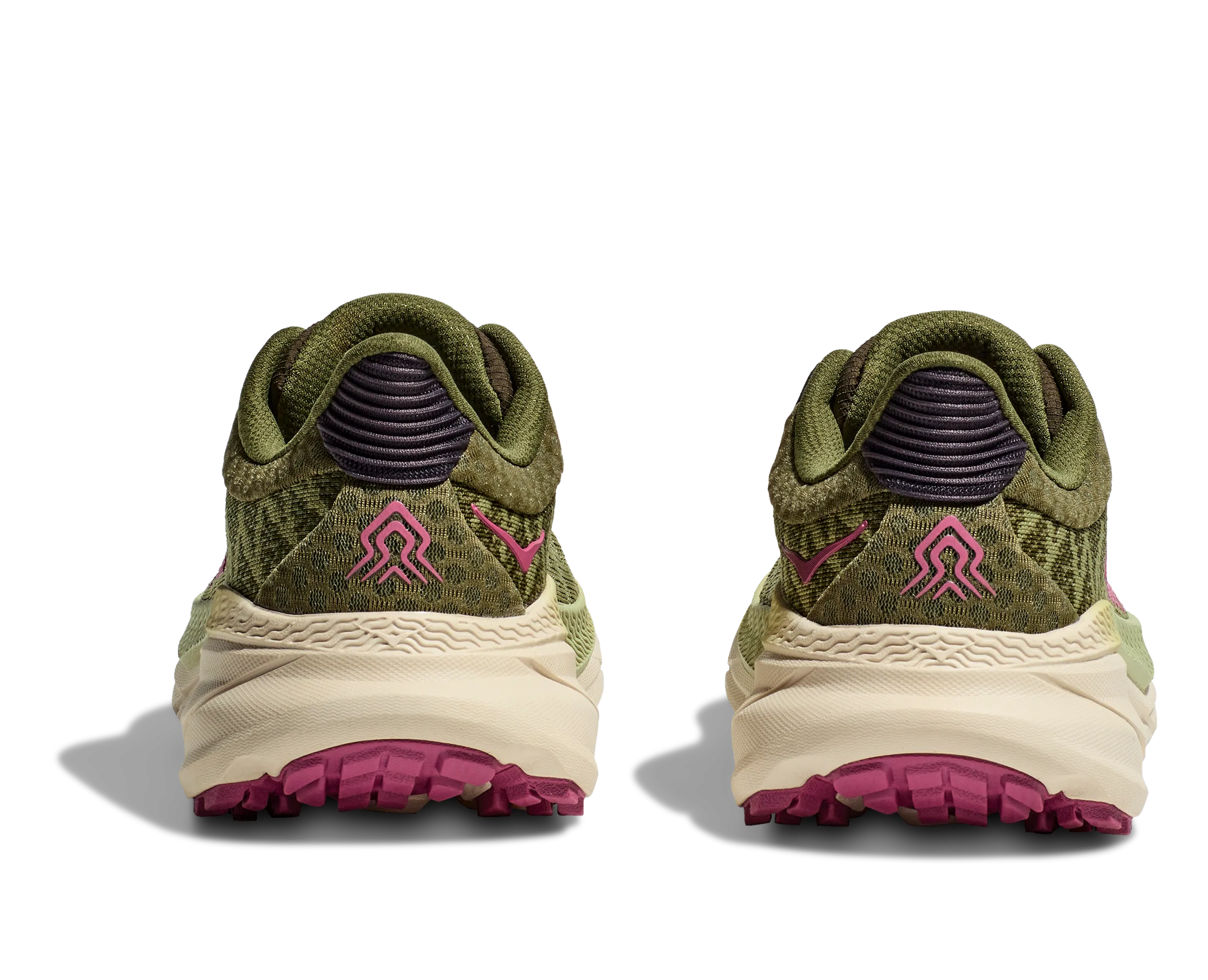 Women's Hoka Challenger 7 Color: Forest Floor/ Beet Root (WIDE WIDTH)