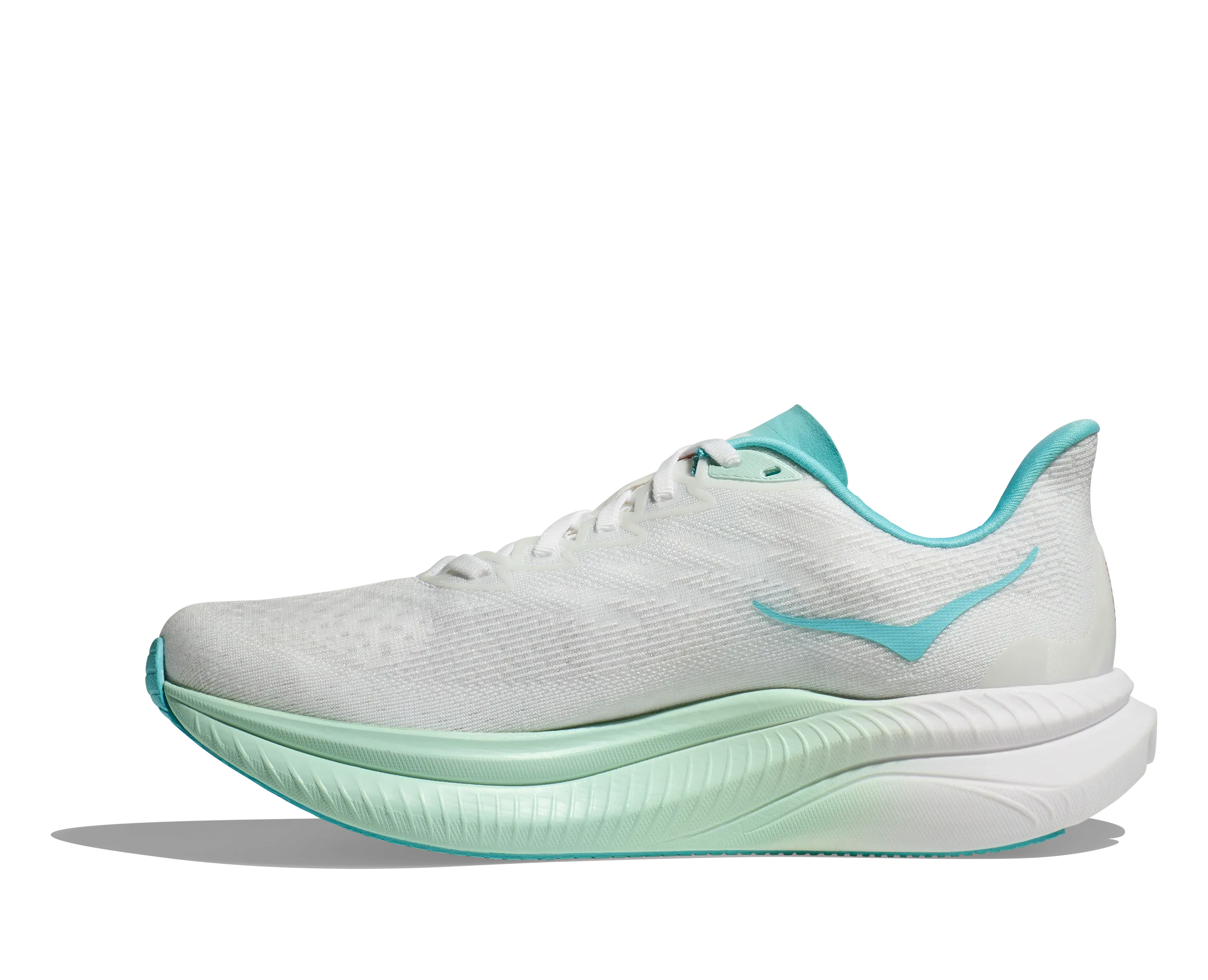 Women's Hoka Mach 6 Color: Frost / Rose Gold (WIDE WIDTH)